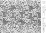 Washable Polish Lace Fabric , Elastic Bridal Lace Fabric Weave